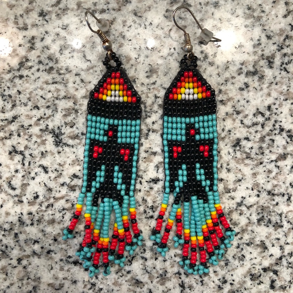 Aztec Beaded Earrings